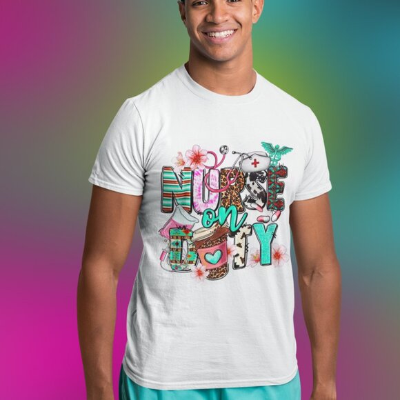 NURSE ON DUTY T-SHIRT - Picture 1 of 2